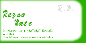 rezso mate business card